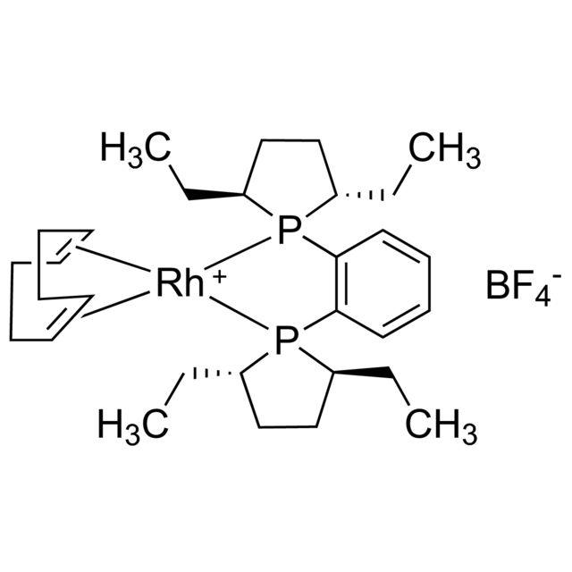 1,2-二[(2S,5S)-2,5-二乙基磷杂环戊基]苯(1,5-环辛二烯)铑(I)四氟硼酸盐，CAS 213343-64-7，C30H48BF4P2Rh，1,2-双[(2S,5S)-2,5-二乙基膦烷基]苯(1,5-环辛二烯)四氟硼酸铑(I)